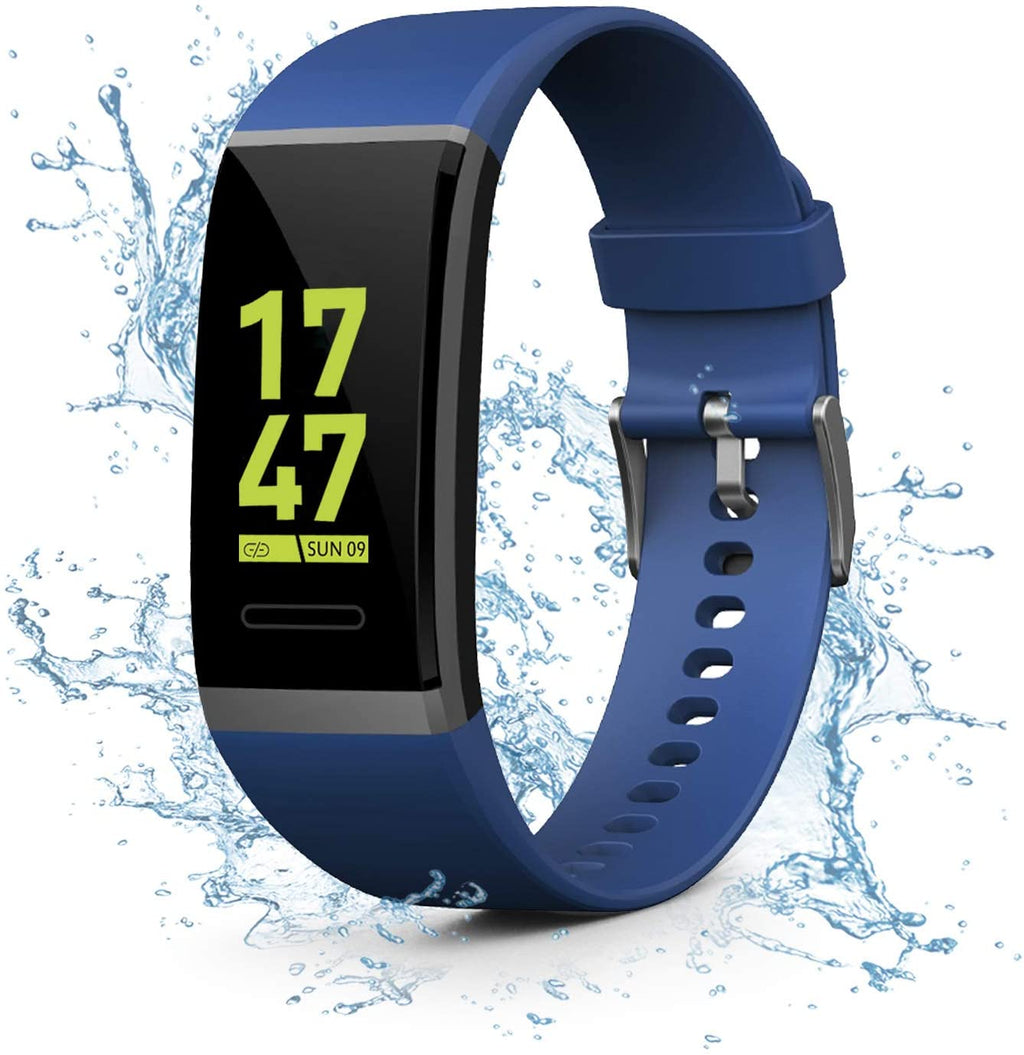 Fitness Tracker, Waterproof Colour Screen Smart Bracelet with Heart Rate Blood Pressure Monitor,Smart Watch Pedometer Activity Tracker Bluetooth for Android & iOS - RAPBLUE