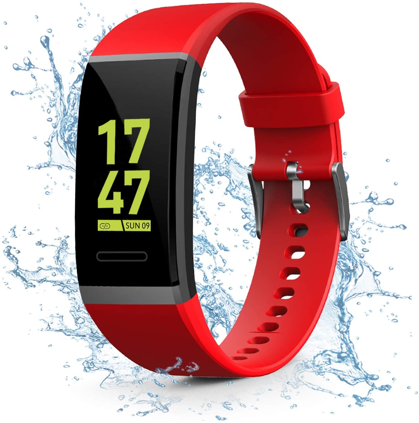 Fitness Tracker, Waterproof Colour Screen Smart Bracelet with Heart Rate Blood Pressure Monitor,Smart Watch Pedometer Activity Tracker Bluetooth for Android & iOS - RAPBLUE