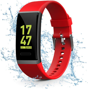 Fitness Tracker, Waterproof Colour Screen Smart Bracelet with Heart Rate Blood Pressure Monitor,Smart Watch Pedometer Activity Tracker Bluetooth for Android & iOS - RAPBLUE