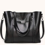Women Genuine Leather Top Handle Satchel Daily Work Tote Shoulder Bag Large Capacity - RAPBLUE
