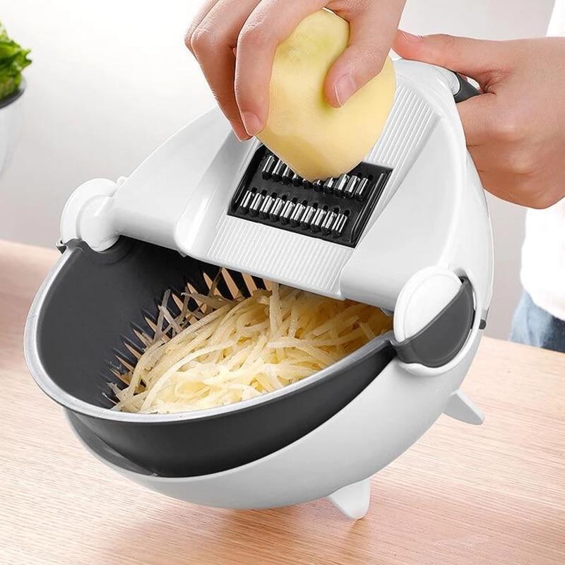 Magic Multifunctional Vegetable Cutter With Drain Basket - RAPBLUE