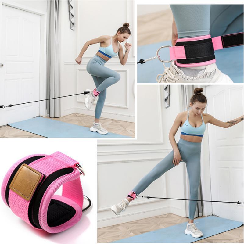 D Ring Ankle Strap Resistance Bands Booty Butt Workout - RAPBLUE