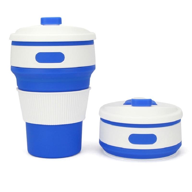 Collapsible BPA FREE Silicone Travel Coffee Mug Cup - RAPBLUE