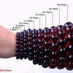 HAND-CARVED PEACHWOOD MALAS TIBETAN BUDDHIST PRAYER BRACELET - RAPBLUE