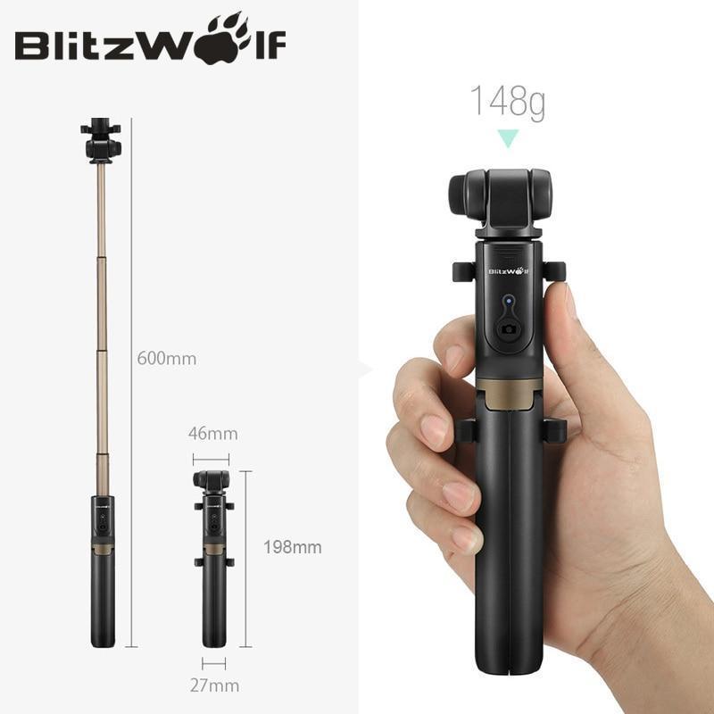 3 in 1 Wireless Bluetooth Selfie Stick Mini Tripod Extendable Monopod Universal For iPhone For Samsung Huawei - RAPBLUE