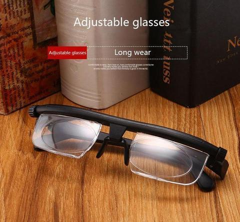 Focus Adjustable Eyeglasses -3 to +6 Diopters Myopia Glasses Reading Glasses - RAPBLUE