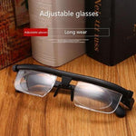 Focus Adjustable Eyeglasses -3 to +6 Diopters Myopia Glasses Reading Glasses - RAPBLUE
