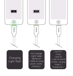 MCDODO Lightning Bolt - Smart Braided Charging Cable - 6FT - RAPBLUE