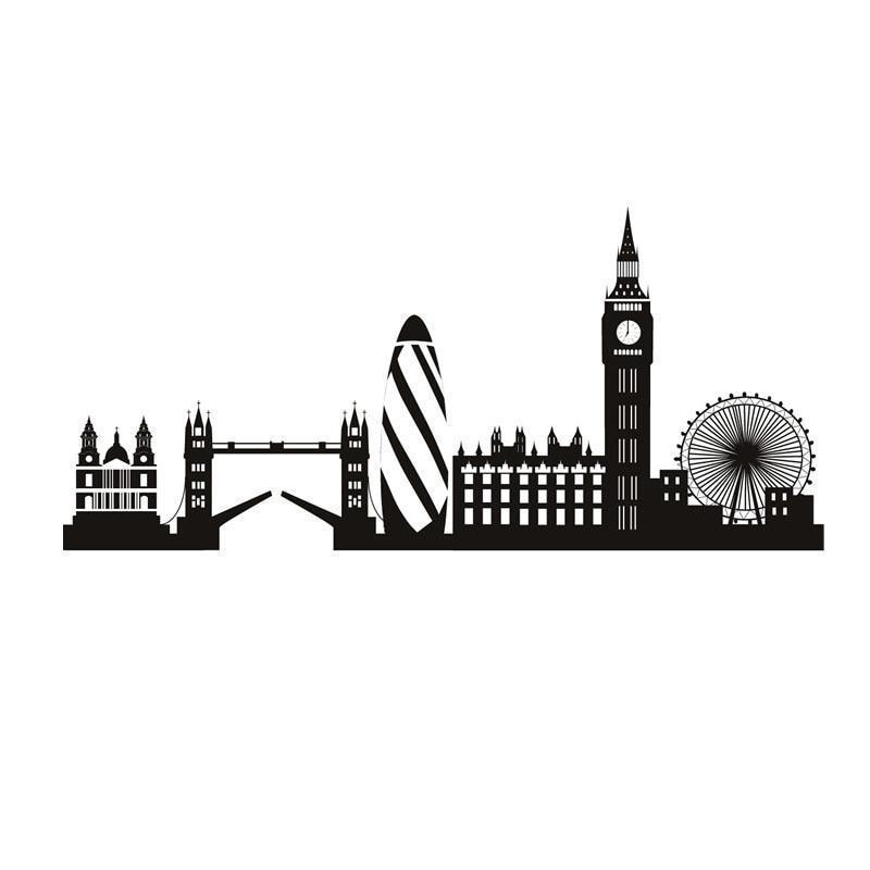 London Skyline Art Wall Sticker - RAPBLUE