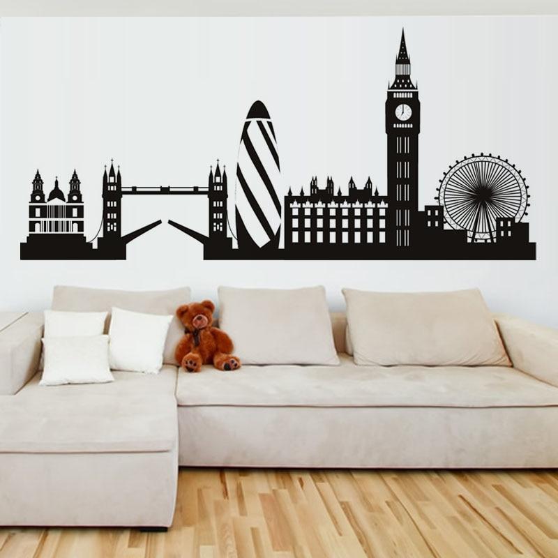 London Skyline Art Wall Sticker - RAPBLUE