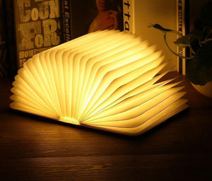 Wooden Book LED Magnetic Foldable Rechargeable Light - RAPBLUE