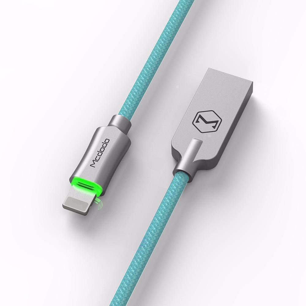 MCDODO Lightning Bolt - Smart Braided Charging Cable - 6FT - RAPBLUE