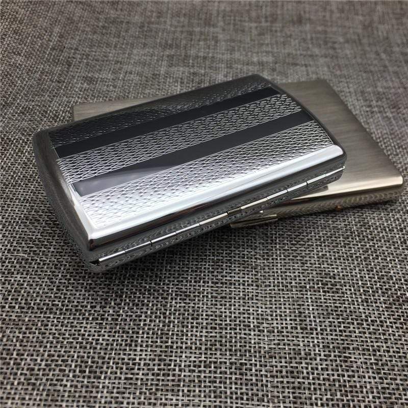 Stainless Steel Portable Cigarette Case - RAPBLUE