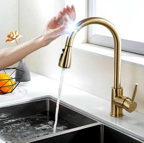 Kitchen Faucets - Smart Touch Sensor Kitchen Faucet With Pull Down Sprayer - RAPBLUE