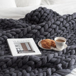 Chunky Knit Blanket - RAPBLUE