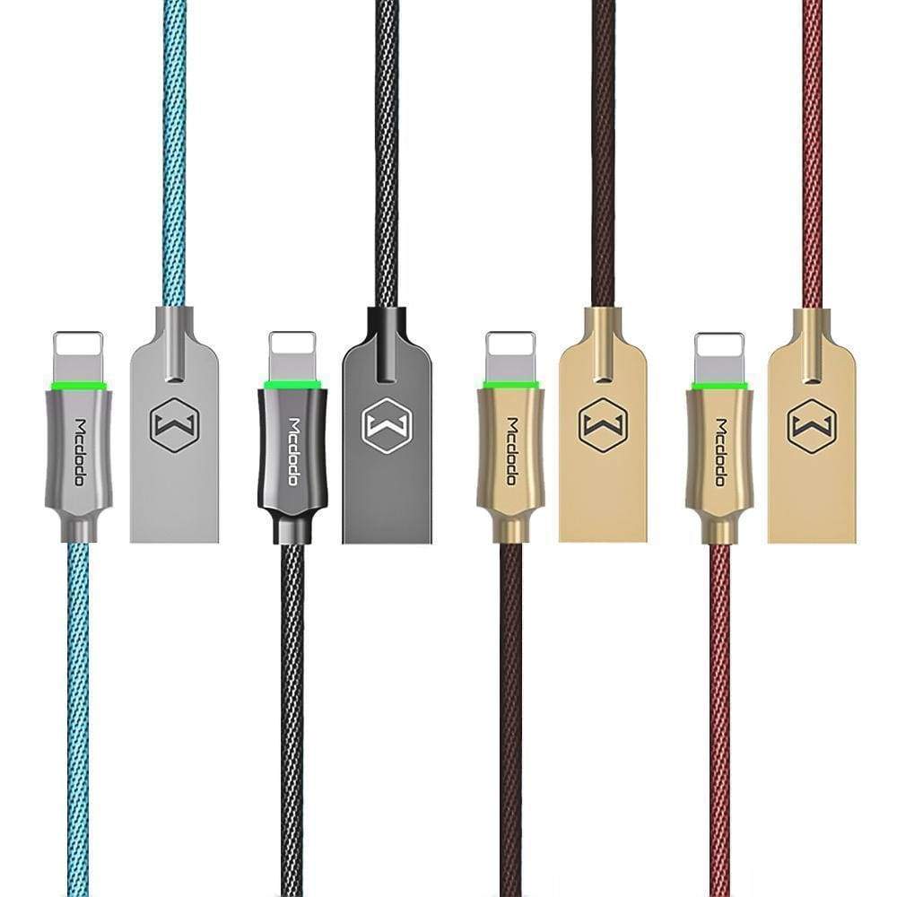 MCDODO Lightning Bolt - Smart Braided Charging Cable - 6FT - RAPBLUE