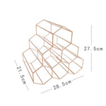 Geometric Metal Wine Rack with 6 Bottle Holder - RAPBLUE