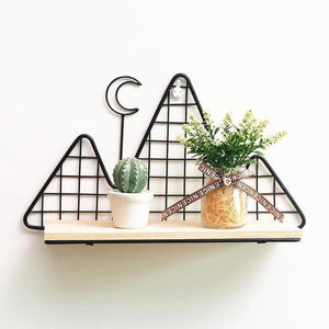 Nordic/Scandinavian Wall Shelf with Mountains - RAPBLUE