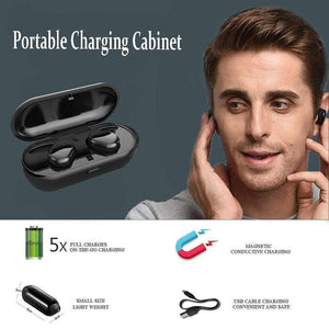 TWS True Wireless Bluetooth 5.0 Earbuds Waterproof Sport Touch Control Noise Cancelling Earphones - RAPBLUE
