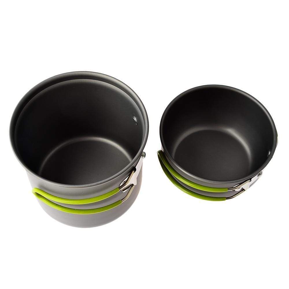 Portable Burner, Pot, and Pan Set for Camping and Traveling - RAPBLUE