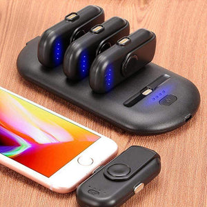 Portable Power Bank Charger - 4 Mini Magnetic Charging Packs with Charging Station Stand-Alone Powerbank for iPhone Android - RAPBLUE