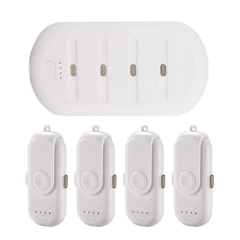 Portable Power Bank Charger - 4 Mini Magnetic Charging Packs with Charging Station Stand-Alone Powerbank for iPhone Android - RAPBLUE