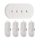 Portable Power Bank Charger - 4 Mini Magnetic Charging Packs with Charging Station Stand-Alone Powerbank for iPhone Android - RAPBLUE