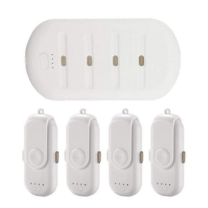Portable Power Bank Charger - 4 Mini Magnetic Charging Packs with Charging Station Stand-Alone Powerbank for iPhone Android - RAPBLUE