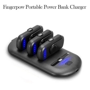 Portable Power Bank Charger - 4 Mini Magnetic Charging Packs with Charging Station Stand-Alone Powerbank for iPhone Android - RAPBLUE