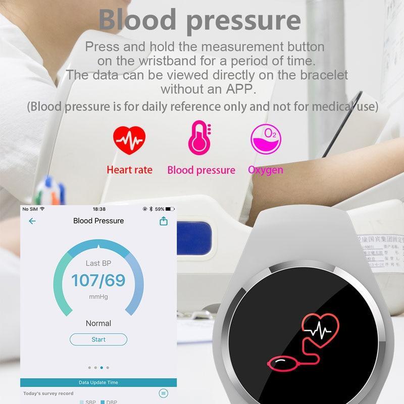 Blood Pressure Smart Sports Watch - Waterproof Heart Rate Monitor Fitness Tracker Smartwatch - RAPBLUE