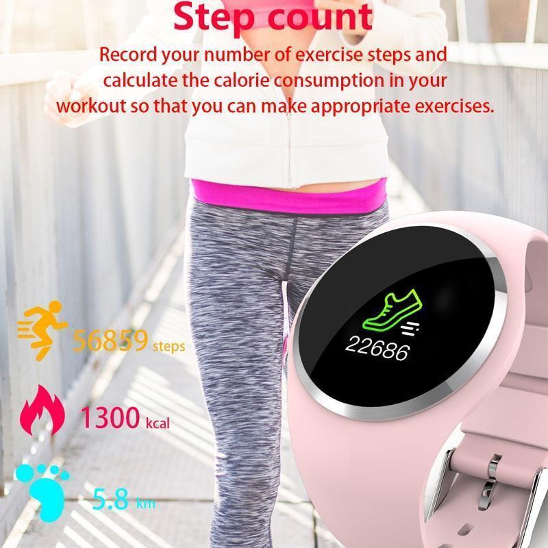 Blood Pressure Smart Sports Watch - Waterproof Heart Rate Monitor Fitness Tracker Smartwatch - RAPBLUE