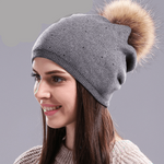 The Coco Fur Pompom Beanie - RAPBLUE