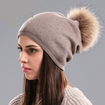 The Coco Fur Pompom Beanie - RAPBLUE