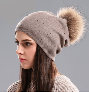 The Coco Fur Pompom Beanie - RAPBLUE