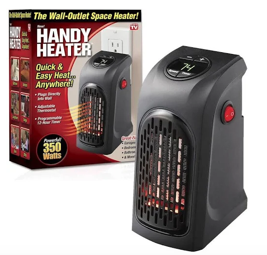 400W Handy Heater - As Seen on TV Electric Wall Fan Heater - RAPBLUE