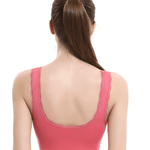 THE GENTLE BRA - FRONT CROSS SIDE-BUCKLE LACE WIRELESS LIFT BRA - RAPBLUE