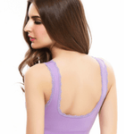 THE GENTLE BRA - FRONT CROSS SIDE-BUCKLE LACE WIRELESS LIFT BRA - RAPBLUE