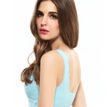 THE GENTLE BRA - FRONT CROSS SIDE-BUCKLE LACE WIRELESS LIFT BRA - RAPBLUE