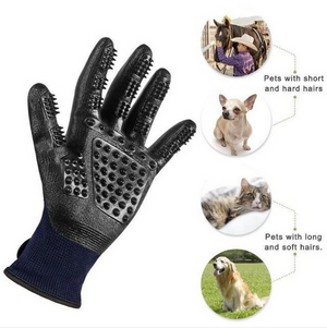 Grooved Pet Grooming Gloves - RAPBLUE