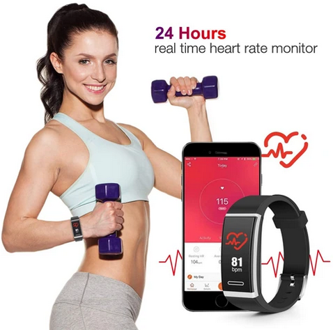 Fitness Tracker, Waterproof Smart Bracelet for Android & iOS - RAPBLUE