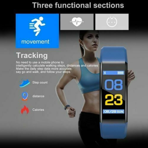 Colour Screen Smart Wristband - RAPBLUE