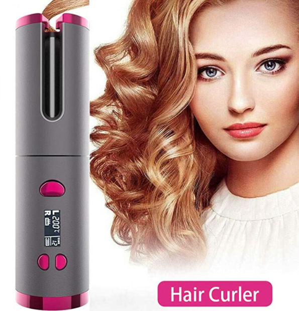 Hair Curler Cordless Hair Waver Curling Iron LCD Styling - RAPBLUE