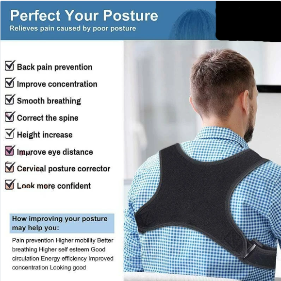 Back Posture Corrector, Back pain, Back support - RAPBLUE