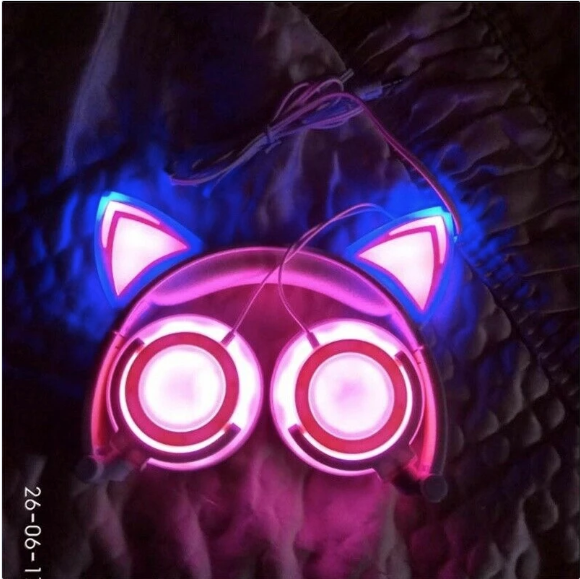 Cat Ear LED Headphones - RAPBLUE