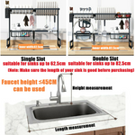 2-Tier Kitchen Dish Drainer Rack - RAPBLUE