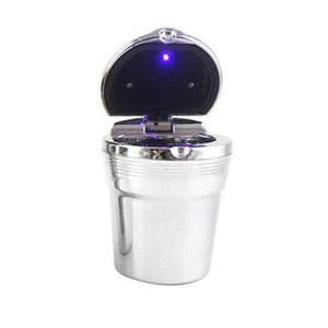 Portable Stainless Car LED Light Ashtray - RAPBLUE