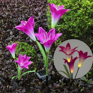 Solar Powered LED Garden Flower - RAPBLUE