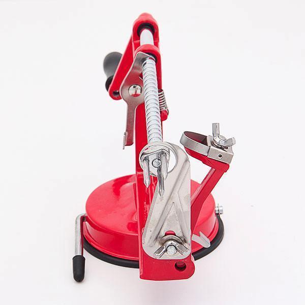 Apple Peeler - Red Enameled Cast Iron - RAPBLUE