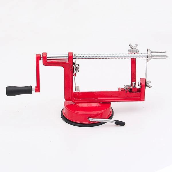 Apple Peeler - Red Enameled Cast Iron - RAPBLUE