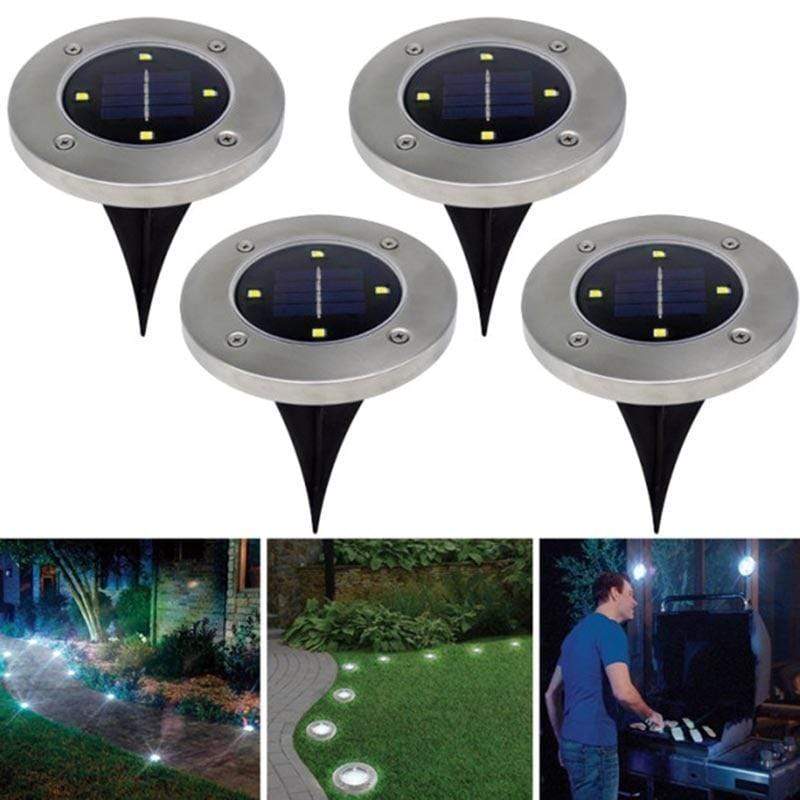 Waterproof Solar Powered LED Disk Lights - RAPBLUE